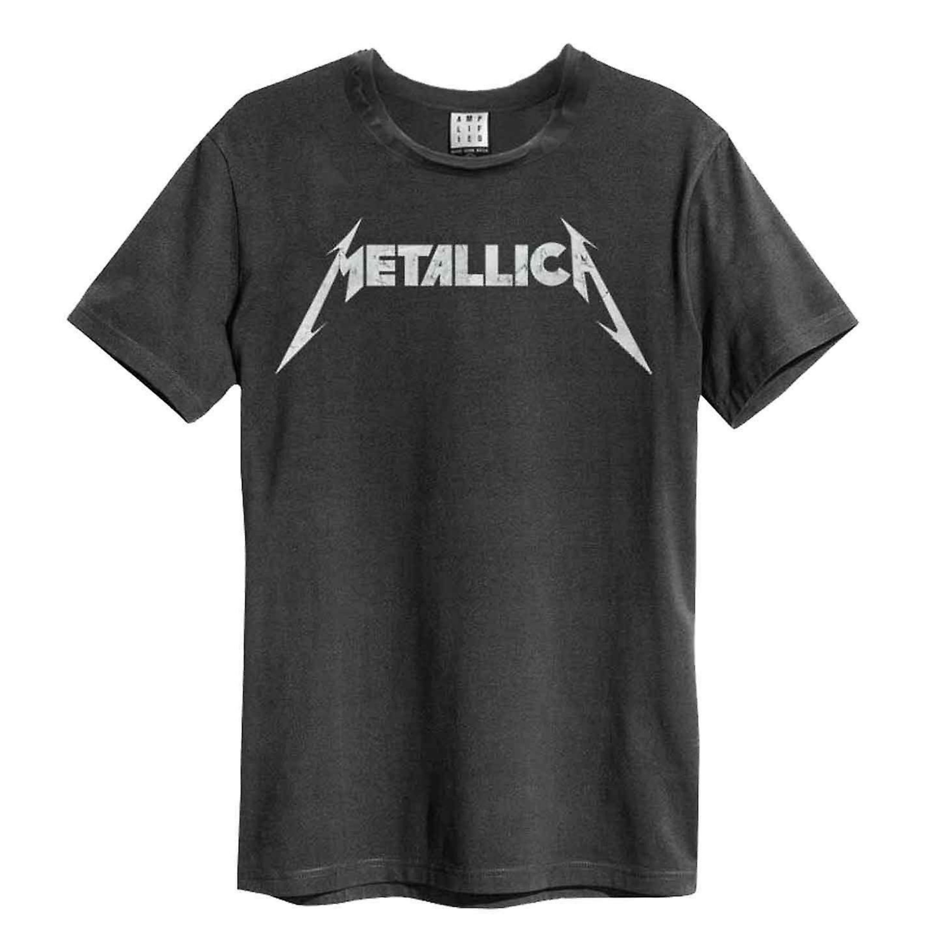 METALLICA - Metallica Logo Vintage Charcoal T-shirt. Now available online in UAE